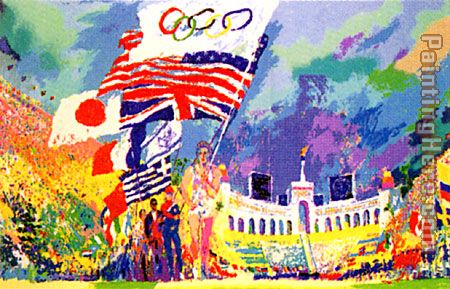 Opening Ceremonies - XXIII Olympiad painting - Leroy Neiman Opening Ceremonies - XXIII Olympiad art painting